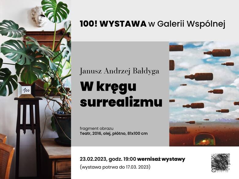 „W kręgu surrealizmu” bydgoskiego artysty na 100. wystawie Galerii Wspólnej MCK