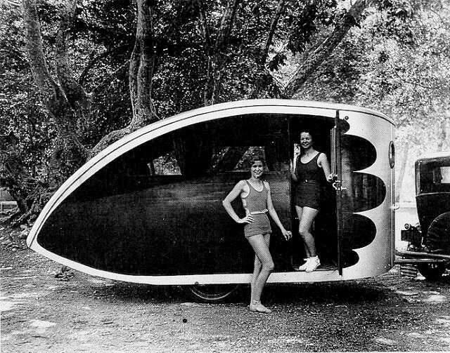 Przyczepa Torpedo, skonstruowana w 1932 roku przez Wally'ego Byama. Fot. Helen Byam Schwamborn's Estate