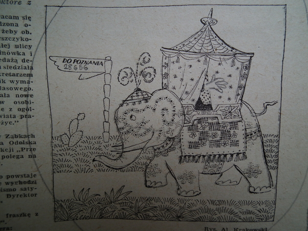 Rysunek Al. Krakowskiego z tygodnika  "Kaktus"
