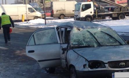 Wypadek na skrzyżowaniu Kamiennej z Wyszyńskiego