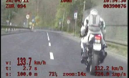 Pędził motocyklem 231 km/h, bo spieszył się do pracy
