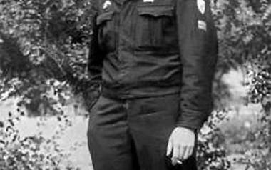 Stefan Dąmbski w amerykańskim mundurze w zachodniej strefie okupacyjnej Niemiec, 1947 r.