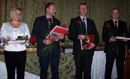 Wyróżnieni, od lewej; Beata Sikora, Gerard Wons, Jarosław Marchewka, Eugeniusz Hajdus.
