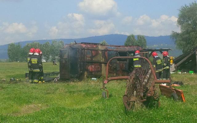 Nowy Targ. Pożar w okolicach bacówki [ZDJĘCIA]