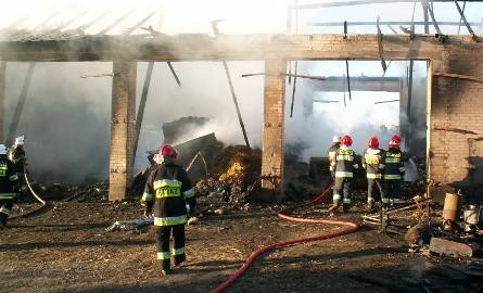 Pożar stodoły w Mełnie