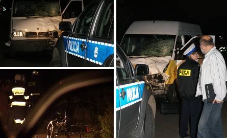 Wypadek mercedesa ze skuterem w Lędziechowie