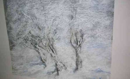 Obraz "Zamieć" powstał po burzy śnieżnej, jaka zimą nawiedziła Starachowice.