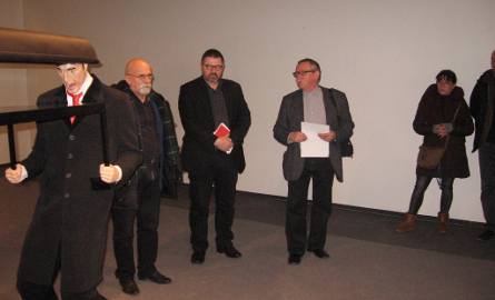 Marcin Berdyszak- trzeci z lewej mówił o swej sztuce