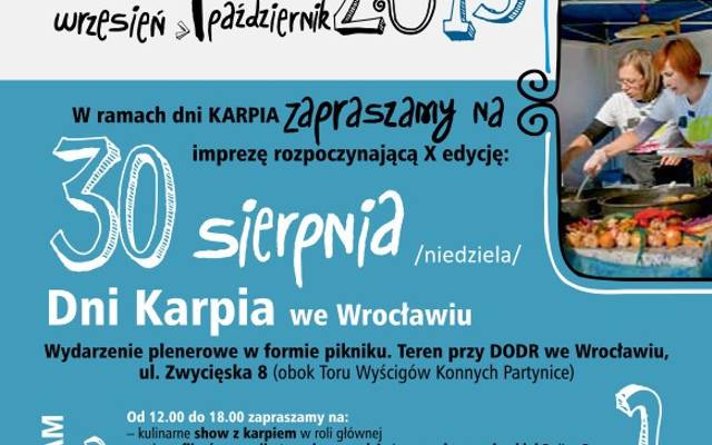 Święto Karpia we Wrocławiu i w Dolinie Baryczy (PROGRAM)