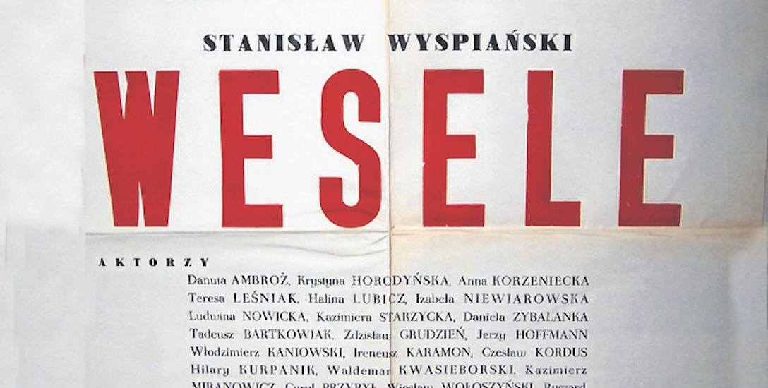 Plakat „Wesela” z 1971 r.: Jerzy Hoffmann aż trzy razy!