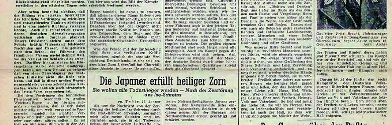 Gauleiter Bracht zagrzewa do walki w jednym z ostatnich numerów „Oberschlesische Zeitung”. Kilka dni później w Katowicach byli Rosjanie