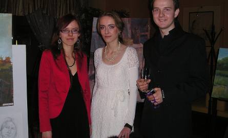 Goleniowscy artyści, od lewej: Paulina Madejska, Anna Zarębska i Łukasz Czub.