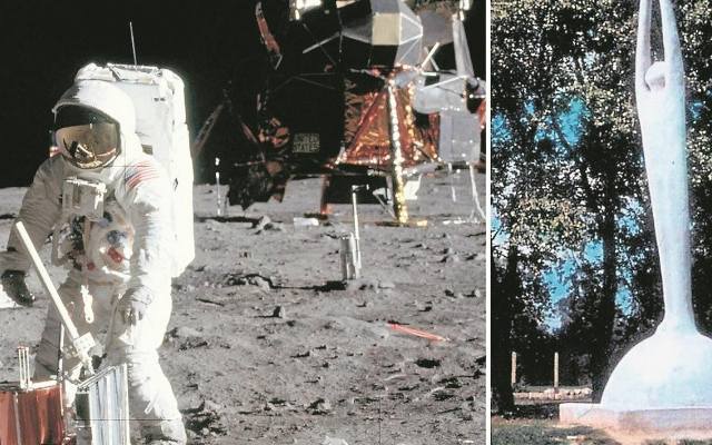 55 lat temu człowiek postawił stopę na Księżycu. W Krakowie stanął pierwszy pomnik na cześć załogi Apollo 11
