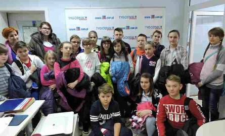 Wizyta uczniów SP w Różanie w redakcji w Ostrołęce