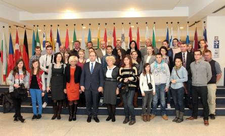 Wspólne zdjęcie w siedzibie Europarlamentu