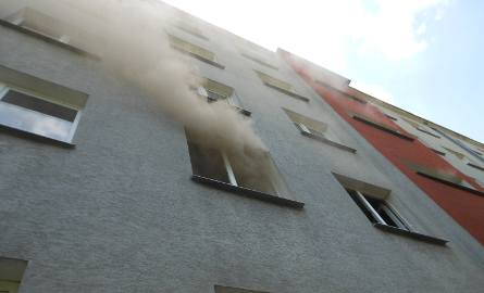Pożar mieszkania w Sandomierzu (WIDEO)