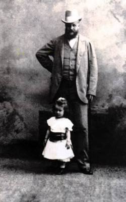 Karolina Lanckorońska z ojcem Karolem