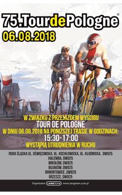 Tour de Pologne w Mikołowie - utrudnienia dla kierowców