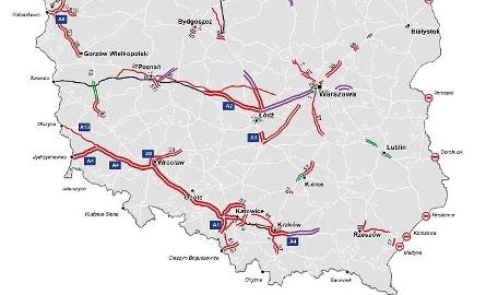 Sieć dróg viaTOLL w Polsce.