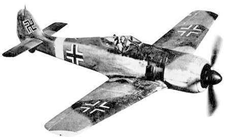 Focke Wulf 190 A - samolot myśliwsko - szturmowy. Nad typowym bombowcem miał tę przewagę, że po zrzuceniu bomb, mógł podjąć walkę z wrogimi myśliwcami.