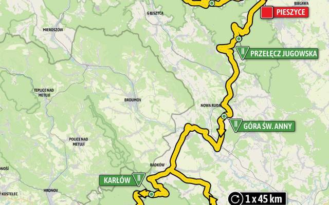 3. etap Tour de Pologne 2024. Trudna trasa z Wałbrzycha do Dusznik-Zdroju [MAPA, PROGRAM MINUTOWY]