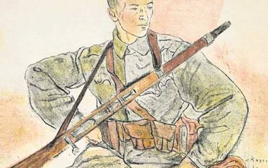 Legionista na rysunku Leopolda Gottlieba