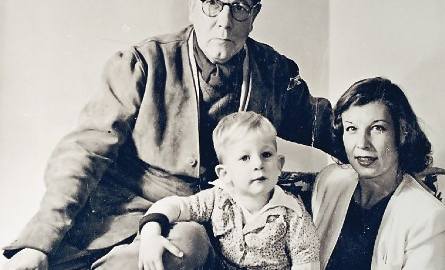 Stefan Norblin z żoną Leną Żelichowską i synem Andrew.