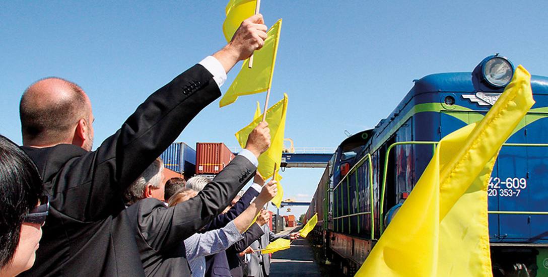 The rail connection between Lodz and China was opened in May 2013. Each train carries at least 41 containers.