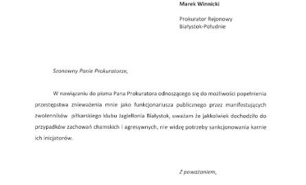 Pismo opublikowane przez Radosława Sikorskiego 11 października 2011 w serwisie Twitter