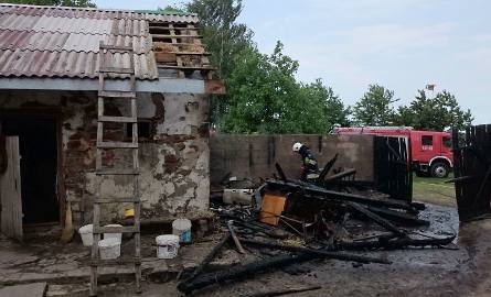 Pożar w gospodarstwie w gminie Kunów