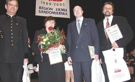 Nagrodzeni w konkursie "Mój sierpień 1980". Od lewej Marian i Danuta Antończykowie, Mirosław Kocik, Paweł Ciepiela.