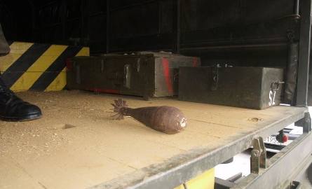 Ten granat moździerzowy znaleziono wczoraj w jednym z mieszkań w Małogoszczu.
