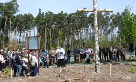 Młody las pobłogosławić i poświecił ksiądz Jerzy Piwowarczyk – proboszcz parafii z Michałowa.