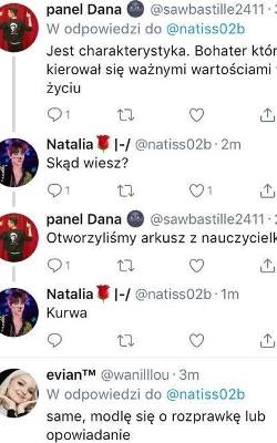 Ta rozmowa ma być przesłanką, że w jednej z polskich szkół doszło do przecieku. Użytkownik Twittera zamieścił też w internecie zdjęcia arkuszy