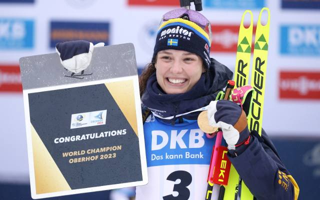 Mistrzostwa świata w biathlonie. Szwedka Hanna Oeberg wygrała bieg ze startu wspólnego