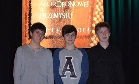 To laureaci: od lewej: Marek Rybiński, Piotr Poterała, Piotr Motyka,Mikołaj Skopek.