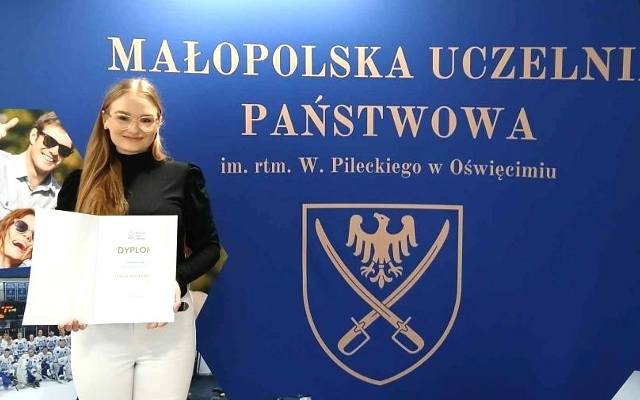 Podwójny sukces studentki Małopolskiej Uczelni Państwowej w Oświęcimiu. Zdobyła stypendium ministra i jest w finale konkursu Studencki Nobel