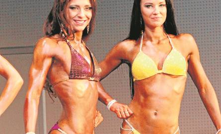 Starachowicka zawodniczka Sylwia Leśniewska (z lewej) była piąta w kategorii bikini fitness do 163 centymetrów.