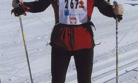 Pan Andrzej na trasie biegu narciarskiego w Australii.