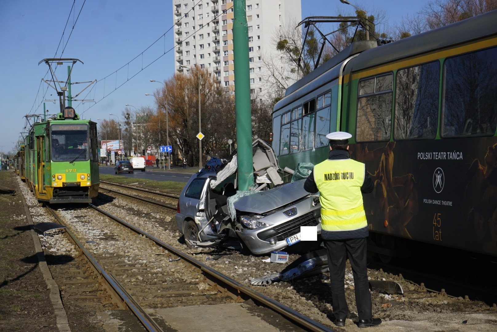 MPK PoznaÅ„: Wypadek na ul. Zamenhofa - tramwaj zderzyÅ‚ siÄ™