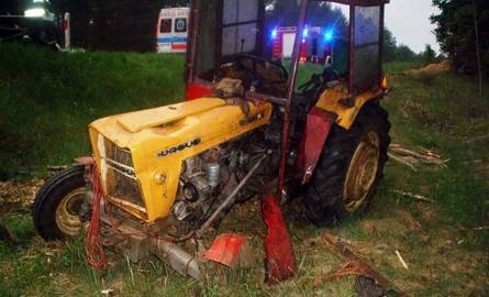 Kierowca traktora trafił do szpitala w Grajewie