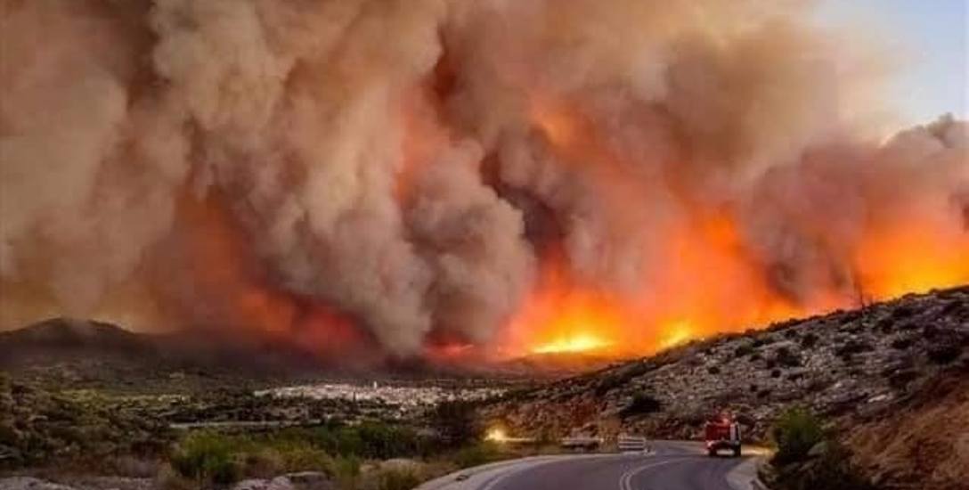 Pożary lasów w Grecji