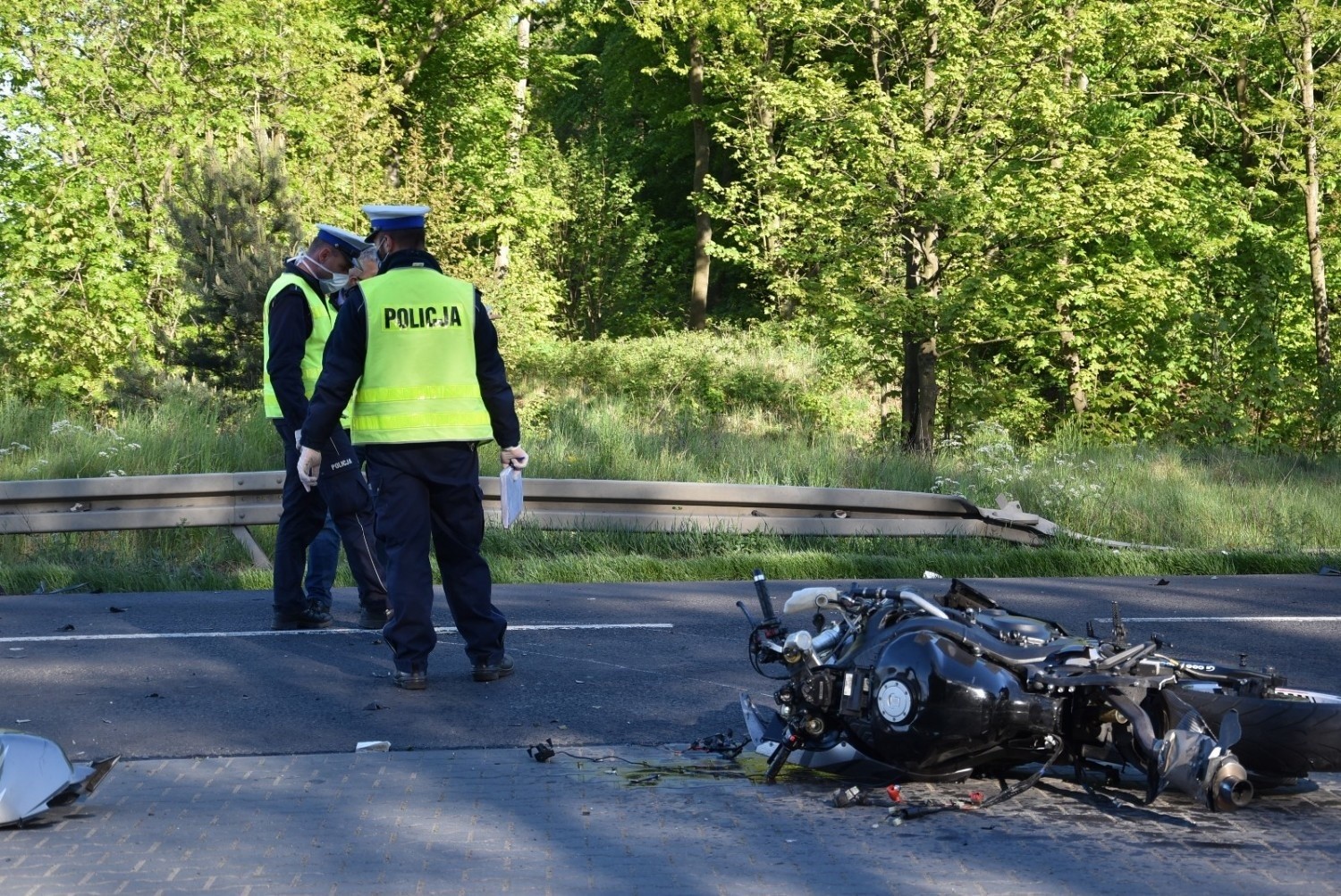 Wypadek motocyklisty na trasie Grodzisk Opalenica