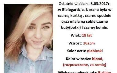 Zaginęła 18-letnia Oliwia Młynarska 