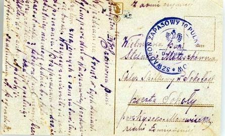 Kartka pocztowa z  1919 roku