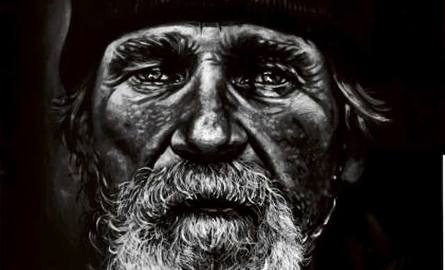 Jeden z 10 portretów osób bezdomnych z cyklu „Inni” Katarzyny Dumki