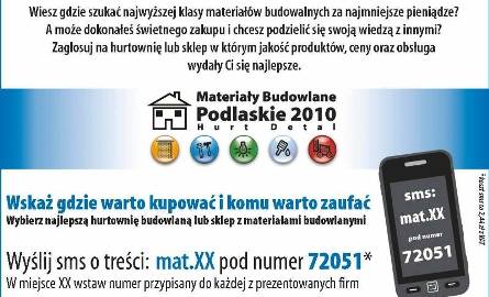 Materiały Budowlane Podlaskie 2010. Wybieramy lidera.