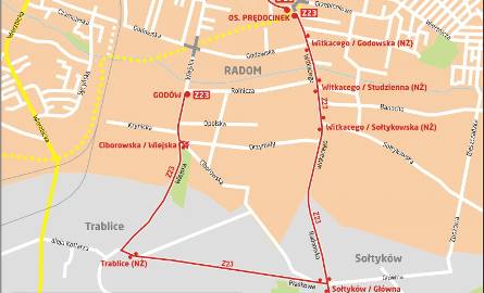 Dla mieszkańców Malczewa, Godowa, Sołtykowa i Zenonowa zostanie uruchomiona zastępcza linia Z23. kursująca w obu kierunkach następującą trasą: Godów