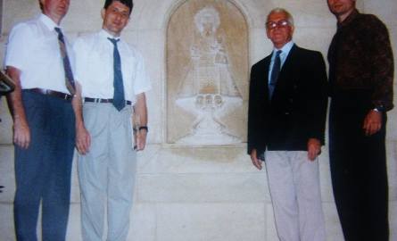 Trenerzy Sroka i Mazur podczas uroczystej wizyty w Izraelu.