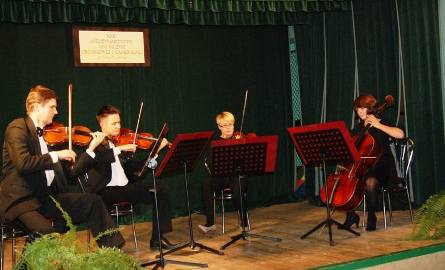 Kwartet smyczkowy „Oblivion” podczas koncertu w Spółdzielczym Domu Kultury.